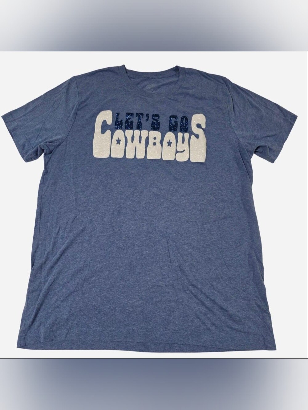 Let's Go Cowboys Graphic Tee - Blue XL